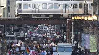 Womens March Massive Protests Across US World [upl. by Katleen]