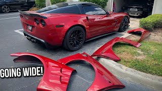 Installing a WIDEBODY on my Corvette Night amp Day Difference [upl. by Nolahc]