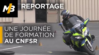 Une journée de formation au pilotage moto avec les Gendarmes au CNFSR  Reportage [upl. by Marissa]