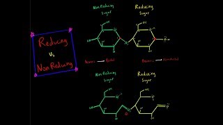 Reducing Sugar vs Nonreducing Sugar Acetal Hemiacetal Carbohydrate Biochemistry MCAT [upl. by Akapol]