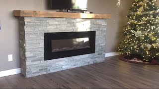 Weekend DIY fireplace build  ELECTRIC fireplace time lapse [upl. by Katrine]