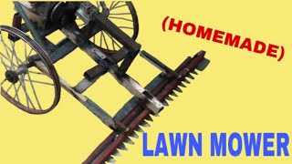 how to make a lawn mower from scrap iron  ot çim çayır biçme makinası nasıl yapılır [upl. by Ailati]