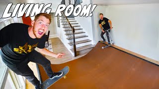 WE BUILT A SKATEPARK IN OUR HOUSE [upl. by Enyamart987]