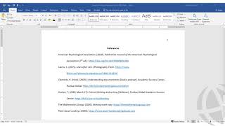 Formatting an APA Style Reference List [upl. by Yelsnit]