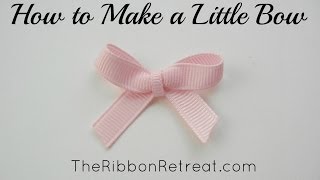 How to Make a Little Bow  TheRibbonRetreatcom [upl. by Avruch606]