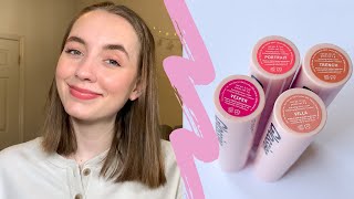 NEW Glossier UltraLip  Lip Swatches Review and Comparisons  Discount Code [upl. by Ogdan]