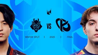 G2 vs KC  2025 LEC Winter Split Playoffs  Split Final [upl. by Witty197]