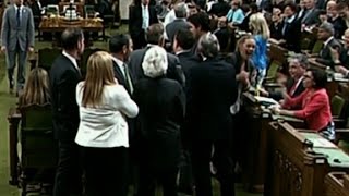 Opposition Trudeau elbowed female lawmaker [upl. by Jael]