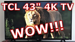 TCL 43 inch 4K 4 series Roku Smart TV UHD Unboxing and Review [upl. by Electra]