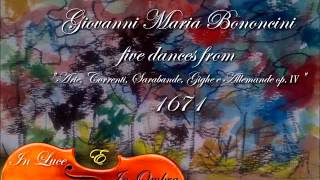 Giovanni Maria Bononcini  5 dances  1671 [upl. by Einiffit]