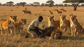 He Freed a Lion from Barbed Wire What the Lions Do Next Will Leave You Speechless [upl. by Jacques]