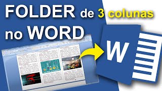 Como criar um folder  folheto de 3 colunas no Word [upl. by Mars]