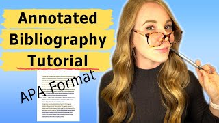 ANNOTATED BIBLIOGRAPHY  APA FORMAT [upl. by Ynomrah944]