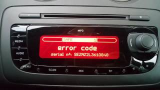 Autoradio Seat Ibiza 6j code sblocco [upl. by Alfie]