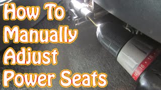 DIY How to Manually Adjust Power Seats in a GMC Chevy Vehicle Blazer Jimmy S10 Silverado Sierra [upl. by Hussein146]