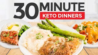 30 Minute EASY KETO DINNER RECIPES  KETO MEAL PREP TIPS  Keto Chicken Fried Steak Meatloaf [upl. by Nahtan]