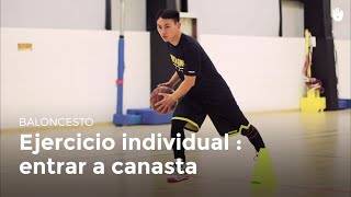 Ejercicio individual entrar a canasta  Baloncesto [upl. by Etterraj]