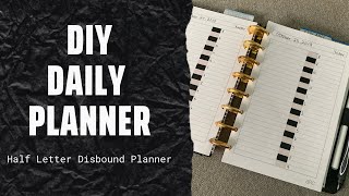 DIY Daily Planner Layout  Half Letter Discbound Planner [upl. by Khoury]