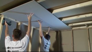 How to Install Plasterboard Part 3 Ceilings and Walls [upl. by Barth]