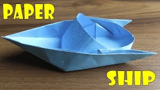 Como Hacer un Barco de Papel Fácil Origami  How to make a Paper Ship [upl. by Kieger]