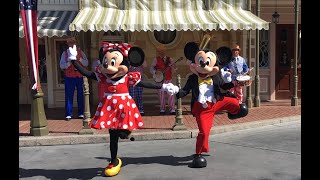 Cute Mickey Mouse and Minnie Mouse dancing  Disneyland [upl. by Annayehc]