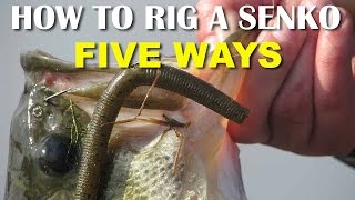 How To Rig A Senko 5 Ways  Bass Fishing Tips [upl. by Nodnil]