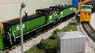 Burlington Northern SW10001500 Duo [upl. by Onid449]