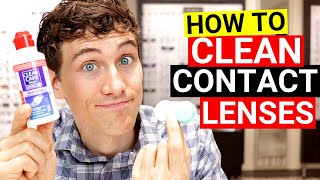 How to Clean Soft Contact Lenses and Contact Lens Case [upl. by Tucky]