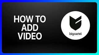 How To Add Video To Big Cartel Tutorial [upl. by Chloras]