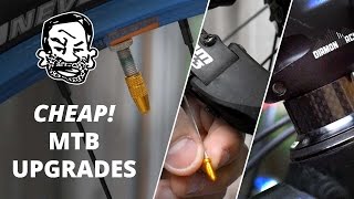 10 Ridiculously Cheap Mountain Bike Upgrades [upl. by Andromada733]