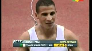 Taoufik Makhloufi remporte lor du 800m 18èmes Championnats dAfrique dathlétisme [upl. by Theodor89]