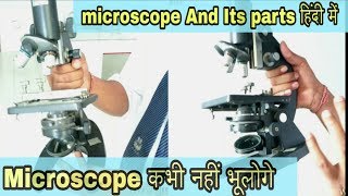 Microscope Parts And Its Functions  Microscope View  Microscope In Hindi  Grow Your Talent [upl. by Boffa]