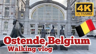 Ostend Belgium Walking Tour 2022  Virtual Walk  GoPro  4k Travel vlog [upl. by Terhune]