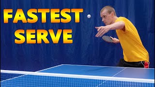 Worlds Fastest Table Tennis Serve [upl. by Raynata]