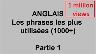 Débutants cours danglais 1000 phrases les plus utilisées  pt1 [upl. by Stephenson]