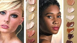 Color Mixing Oil Paint  How I Paint Realistic Skin Tones [upl. by Adao]