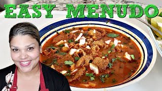 MENUDO ROJO  How To Make Menudo With Hominy  Simply Mama Cooks [upl. by Odlaner44]