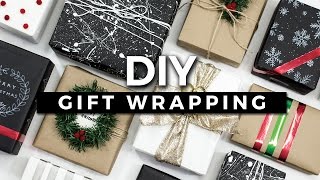 DIY Gift Wrapping Ideas 10 Creative Ways to Wrap a Present  GIVEAWAY [upl. by Garland]