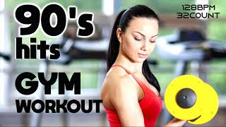 Gym 90S Nonstop Hits for Fitness amp Workout  128 BPM  32 Count [upl. by Nalyorf]