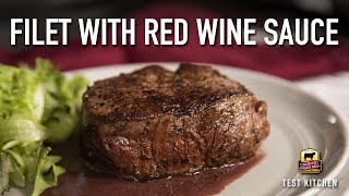 Filet Mignon with Red Wine Reduction Sauce Recipe [upl. by Sinnaiy]