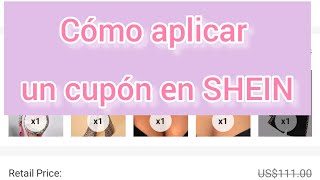 Cómo aplicar un cupón en SHEIN 😍MadelinPaola [upl. by Sutton]