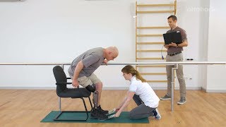 Prosthetic gait training  Sitting down amp standing up  Ottobock [upl. by Mattson]