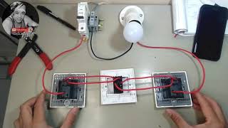 3 Way SwitchIntermediate Switch Connection Staircase wiring [upl. by Gitt817]