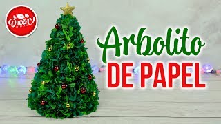 DIY decoración navidad 2022 Mini árbol navideño con papel  Christmas Ideas  DREEN NAVIDAD [upl. by Fazeli]