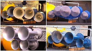 TRAIN HORNS K5LLA K5H amp 4 K5LAs [upl. by Hetti]