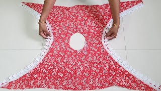 Beautiful Kaftan TOP making in Just 10 Minute  Kaftan TOP  By Simple Cutting [upl. by Ainos252]