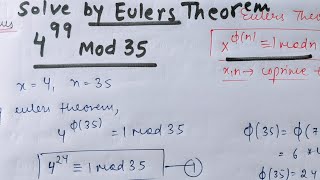 Eulers theorem numerical examples  Important for exams [upl. by Sekofski]