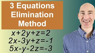 Solving Systems of 3 Equations Elimination [upl. by Slinkman496]