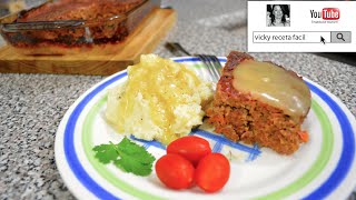 PASTEL DE CARNE  Vicky Receta Facil [upl. by Fraya]