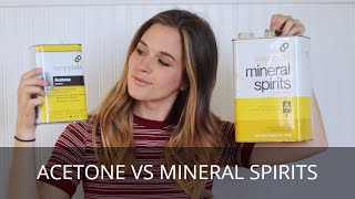 Mineral Spirits vs Acetone  How and When to Use  This or That DIY [upl. by Einomrah]